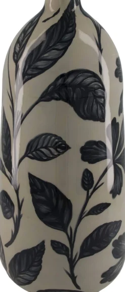 Dijk Natural Collections vaas zwart / grijs D 23 H 45 cm