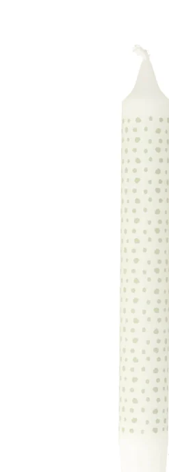 Dinerkaars Dot wit / groen 5 uur D 2,2 H 19 cm