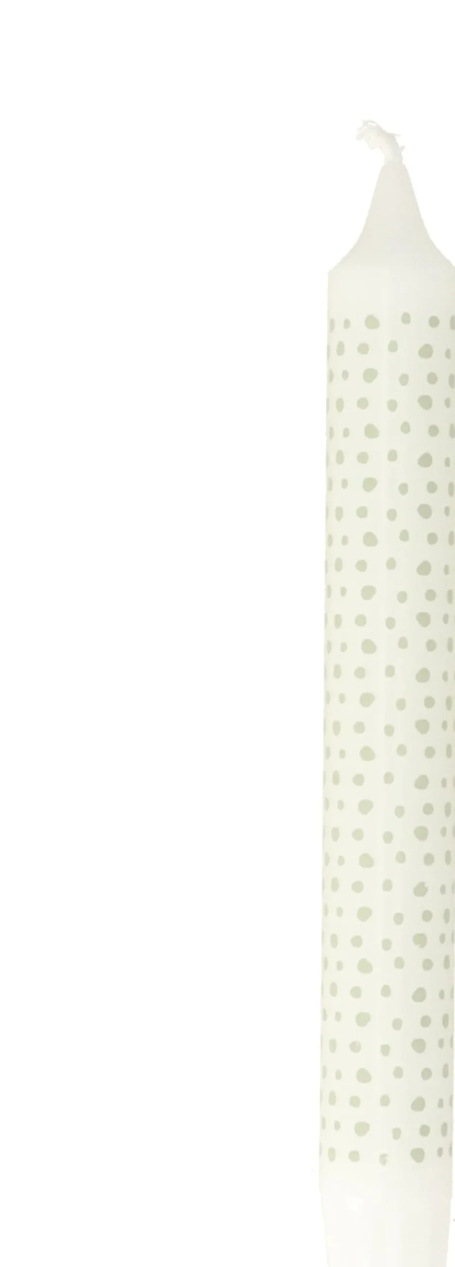Dinerkaars Dot wit / groen 5 uur D 2,2 H 19 cm
