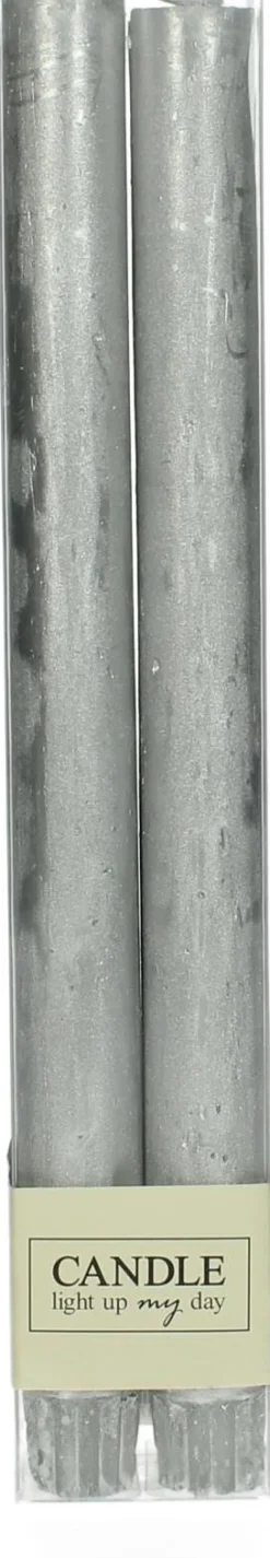 Dinerkaarsen zilver 4 stuks