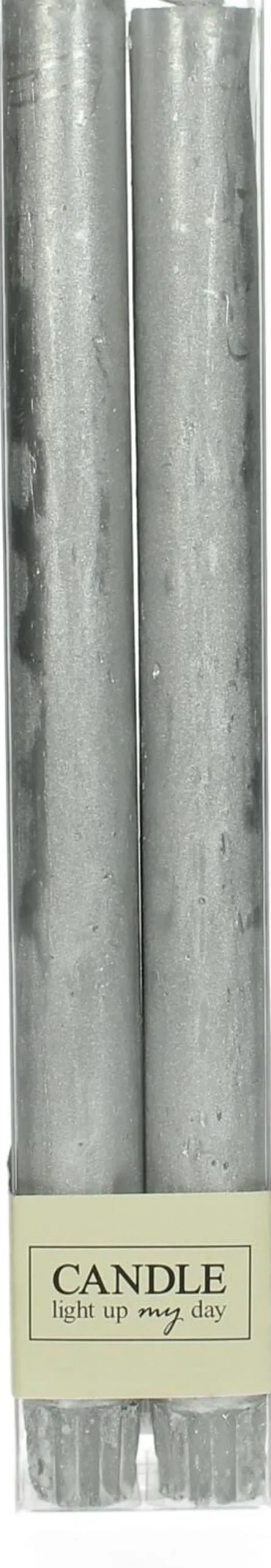 Dinerkaarsen zilver 4 stuks