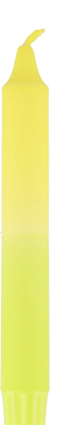 Dippy dinerkaars Dubbeldip groen / geel 6 uur D 2,1 H 19 cm