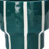 Duif bloempot Ariona blauw / wit D 15 H 14,8 cm