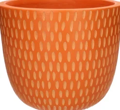 Duif bloempot Bell oranje D 27 H 24 cm