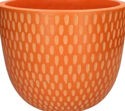 Duif bloempot Bell oranje D 32 H 26 cm