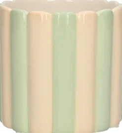 Duif bloempot Bliss crème / groen D 12,5 H 12 cm