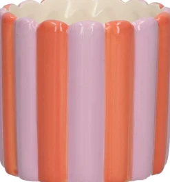 Duif bloempot Bliss paars / oranje D 12,5 H 12 cm