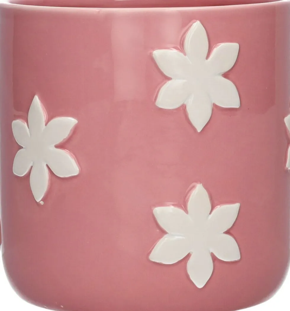Duif bloempot Bloem roze D 13,8 H 13,5 cm