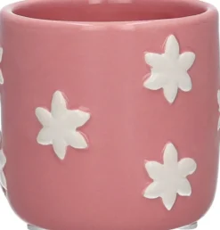 Duif bloempot Bloem roze D 7,5 H 7 cm