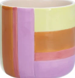 Duif bloempot Cove geel / oranje / paars D 10,5 H 9,5 cm