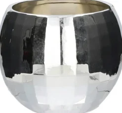 Duif bloempot Disco zilver D 8,4 H 6,5 cm
