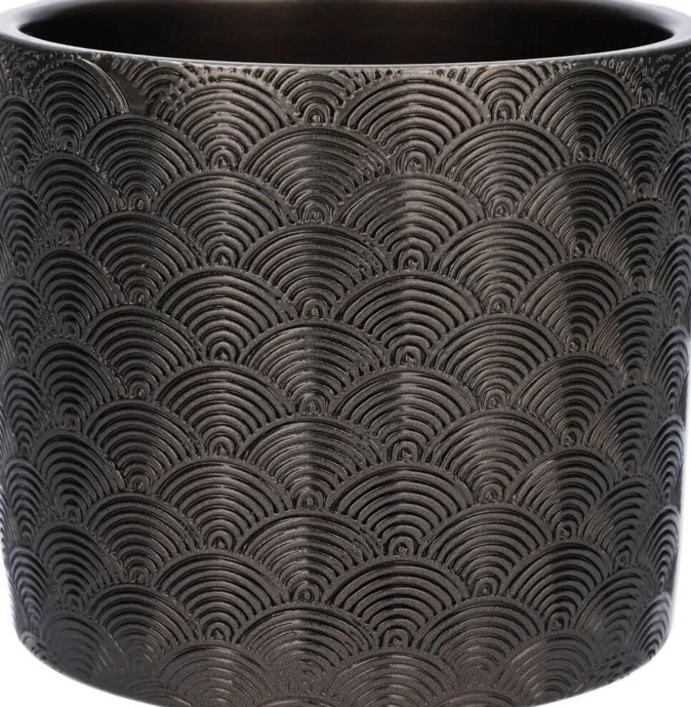 Duif bloempot Napoli brons D 14 H 12,3 cm
