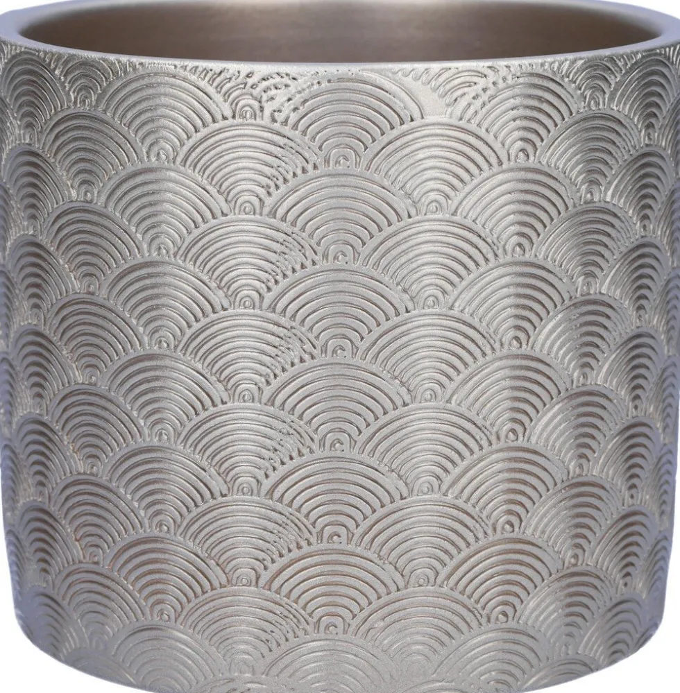 Duif bloempot Napoli zilver D 14 H 12,3 cm