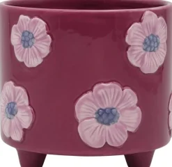 Duif bloempot op poten Hilaria paars D 12 H 11 cm