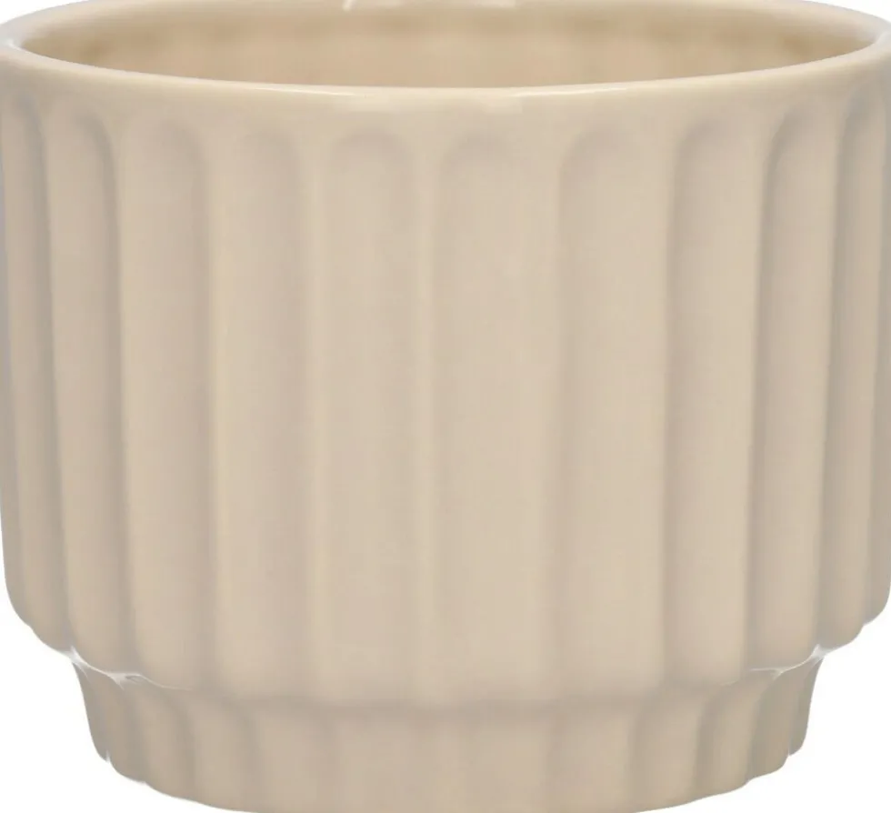 Duif bloempot op voet Vectra taupe D 13,2 H 10,5 cm