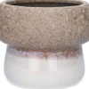 Duif bloempot Pilz grijs / wit D 8,5 H 6,5 cm