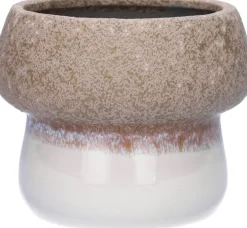 Duif bloempot Pilz grijs / wit D 8,5 H 6,5 cm