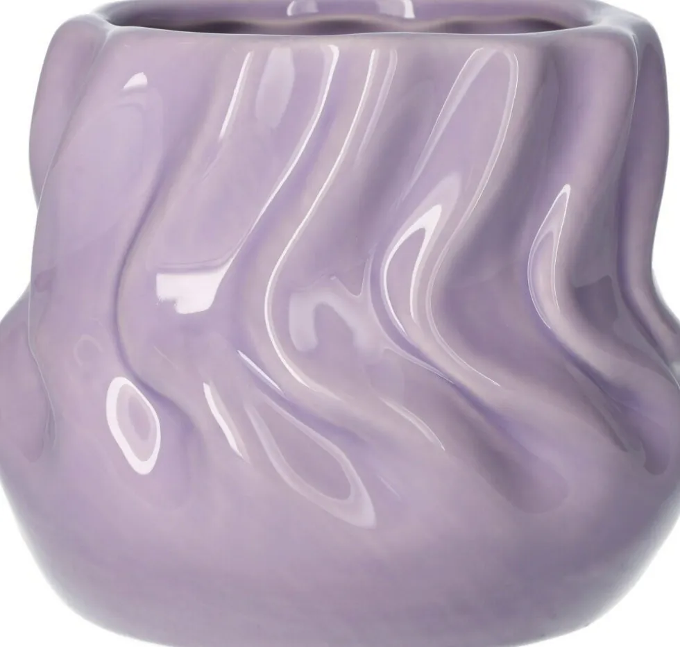 Duif bloempot Twister paars D 9,5 H 7,5 cm