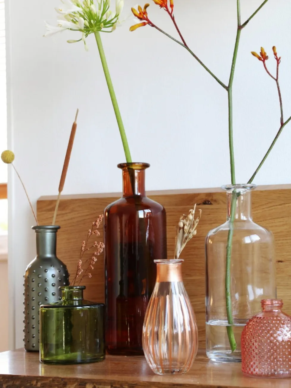 Duif fles Carel groen D 7 H 19 cm