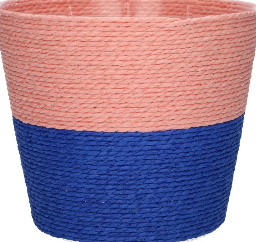 Duif plantenmand Riley duotoon roze / blauw D 6,8 H 5,2 cm