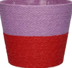 Duif plantenmand Riley duotoon paars / rood D 19 H 16 cm