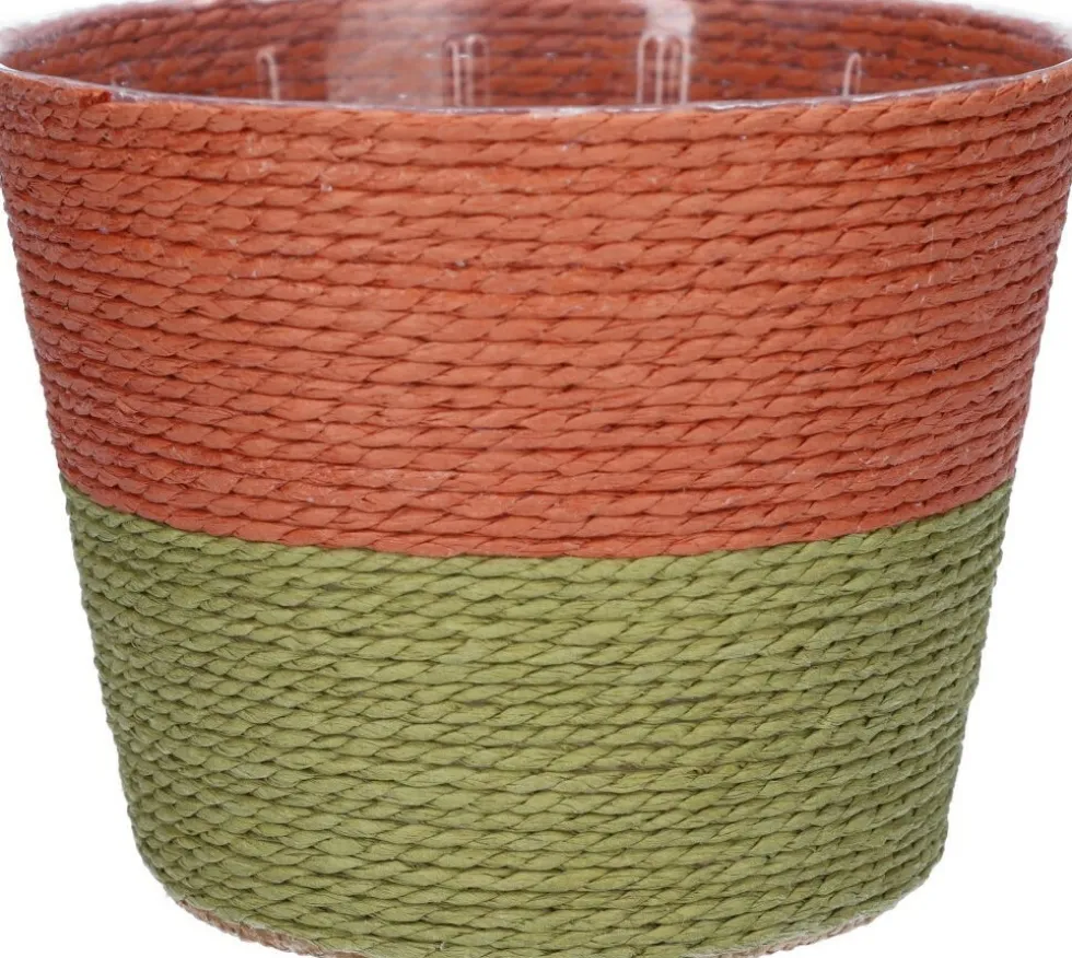 Duif plantenmand Riley duotoon terracotta / groen D 15,5 H 13 cm