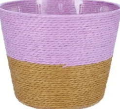 Duif plantenmand Riley duotoon paars / bruin D 19 H 16 cm