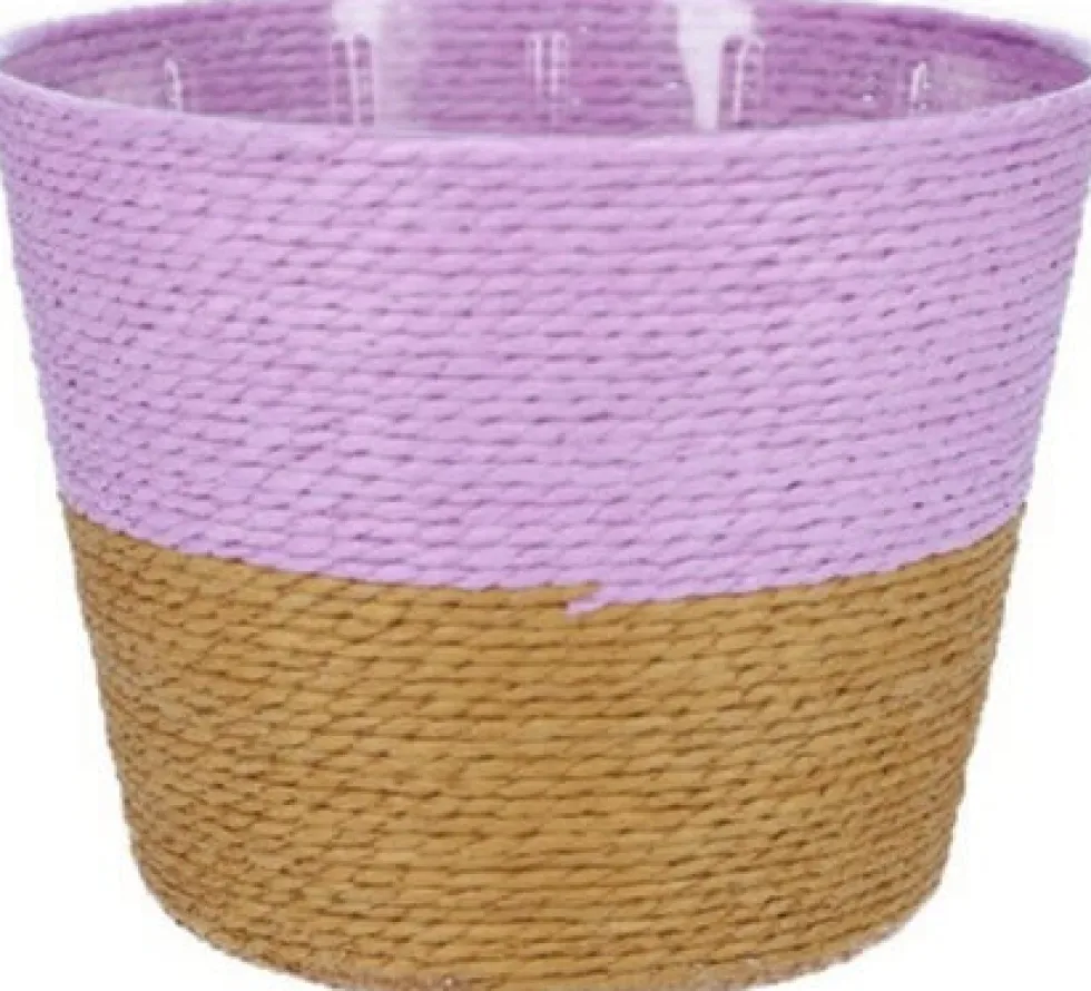 Duif plantenmand Riley duotoon paars / bruin D 19 H 16 cm