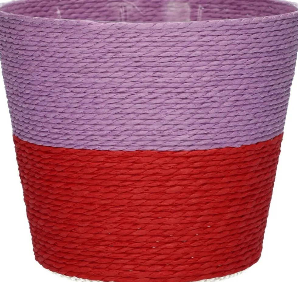 Duif plantenmand Riley duotoon paars / rood D 13,3 H 11 cm