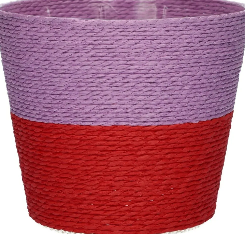 Duif plantenmand Riley duotoon paars / rood D 15,3 H 13 cm