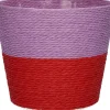 Duif plantenmand Riley duotoon paars / rood D 6,8 H 5,2 cm