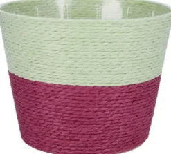 Duif plantenmand Riley duotoon groen / paars D 19 H 16 cm