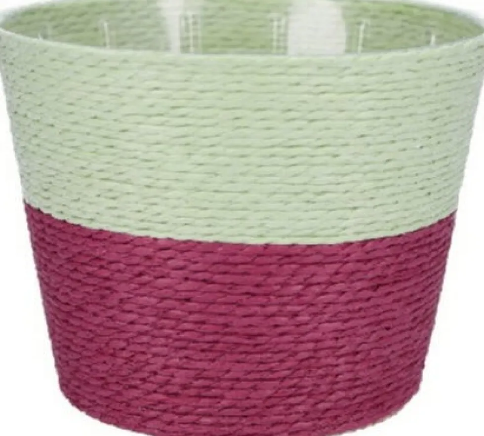 Duif plantenmand Riley duotoon groen / paars D 15,5 H 13 cm