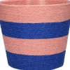 Duif plantenmand Riley lijnen roze / blauw D 6,8 H 5,2 cm