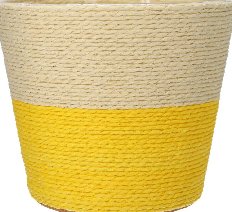 Duif plantenmand Riley naturel / geel D 19 H 16 cm