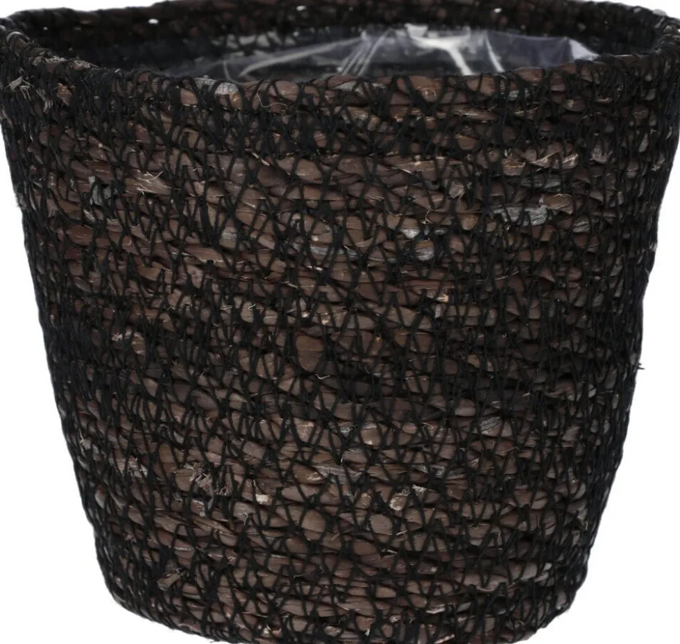 Duif plantenmand Roan zwart D 14,3 H 11,7 cm