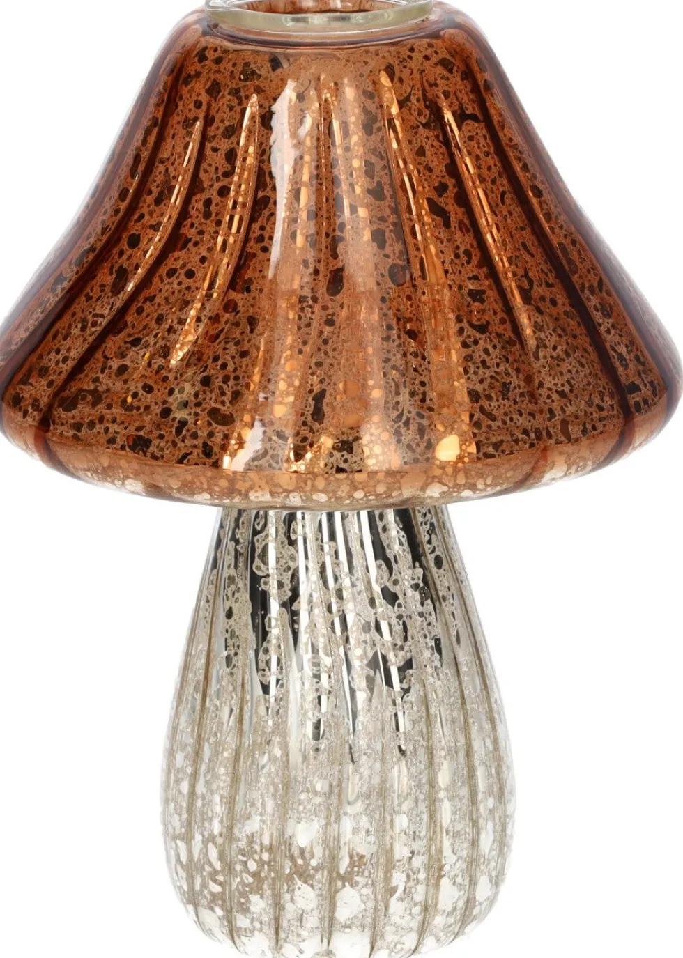 Duif vaas Amanita bruin / zilver D 10 H 13 cm