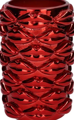 Duif vaas Lip rood D 10 H 18 cm