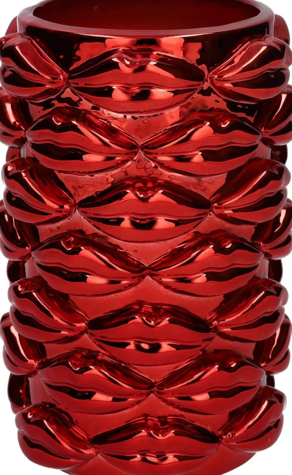 Duif vaas Lip rood D 10 H 18 cm