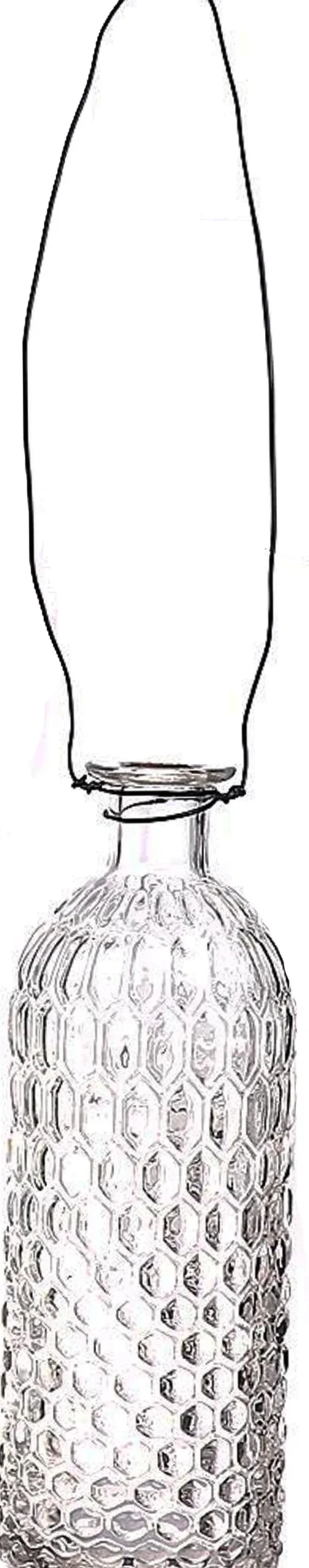 Duif vaas Louvre transparant D 7 H 20 cm