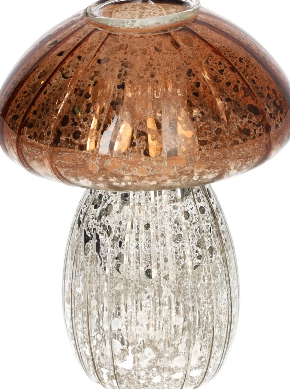 Duif vaas Portcini bruin / zilver D 9 H 11,6 cm