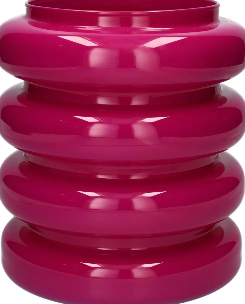 Duif vaas roze D 19 H 21,3 cm