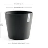Ecopots bloempot Amsterdam donkergrijs D 40 H 35 cm