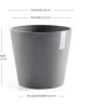 Ecopots bloempot Amsterdam grijs D 30 H 26,3 cm
