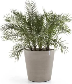 Ecopots bloempot Amsterdam Wheels taupe D 60 H 56 cm