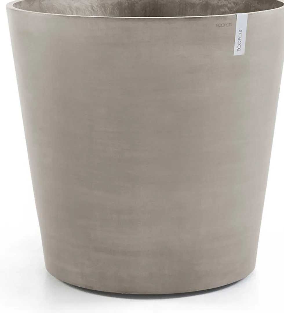 Ecopots bloempot Amsterdam Wheels taupe D 60 H 56 cm