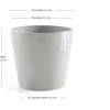 Ecopots bloempot Amsterdam wit grijs D 30 H 26,3 cm