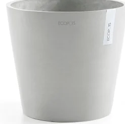 Ecopots bloempot Amsterdam wit grijs D 30 H 26,3 cm