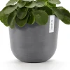 Ecopots bloempot Oslo grijs D 25 H 21,8 cm