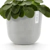 Ecopots bloempot Oslo wit grijs D 25 H 21,8 cm